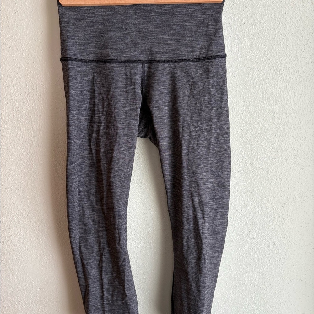Gray High-Waisted Leggings